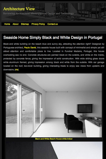 seaside home simply black and white design in portugal